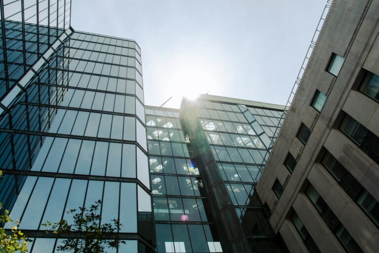 low angle photography of high rise building